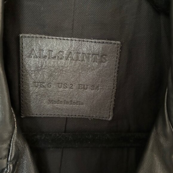 All Saints Balfern Leather Jacket - Picture 5 of 13